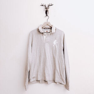 Canterbury Men's Gray Rugby Polo Shirt Size Large